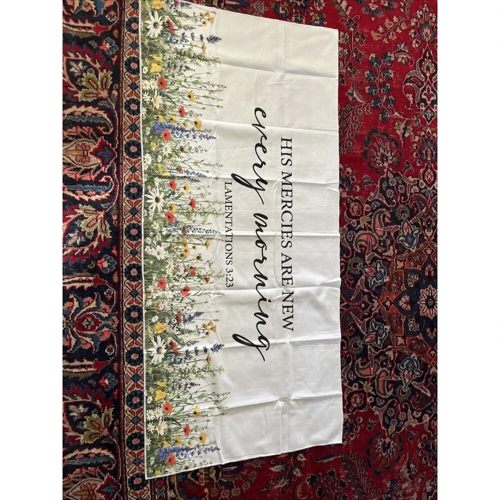 Christian Wildflower Beach Towel, Inspirational Bible Verse Beach Towels Over...